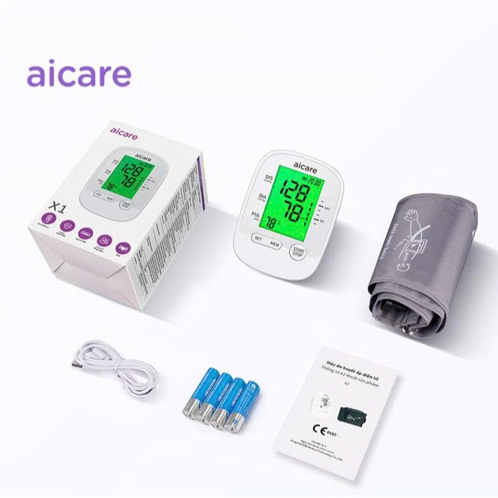 Máy Đo Huyết Áp Bắp Tay Tự Động Chính Hãng AICARE X1, Giọng Nói Tiếng Việt Dễ Sử Dụng Tại Nhà | BigBuy360 - bigbuy360.vn