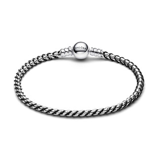 [Pandora Cycle D26] Vòng Tay Pandora Bạc Xoắn Đen - Phong Cách Đối Lập