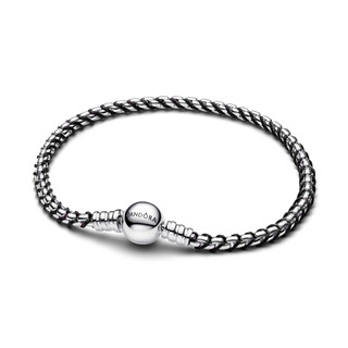 [Pandora Cycle D26] Vòng Tay Pandora Bạc Xoắn Đen - Phong Cách Đối Lập