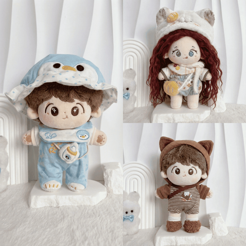 Búp bê đồ chơi cho bé, gấu bông, búp bê 20cm cho bé, búp bê bông, gấu bông dễ thương outfit doll 20cm