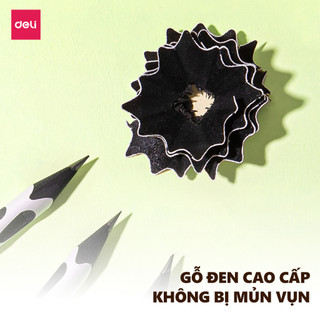 Hộp 10 Bút Chì Có Rãnh Định Vị Cho Bé Deli Nusign Lõi 2B / HB Màu Pastel Giúp Bé Cầm Đúng Vị Trí