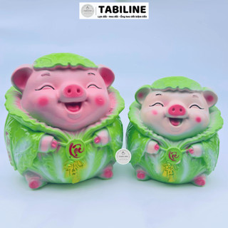 Heo đất ống tiết kiệm tiền lỗ tròn heo ôm bắp cải siêu cute đáng yêu LD63 - TABILINE