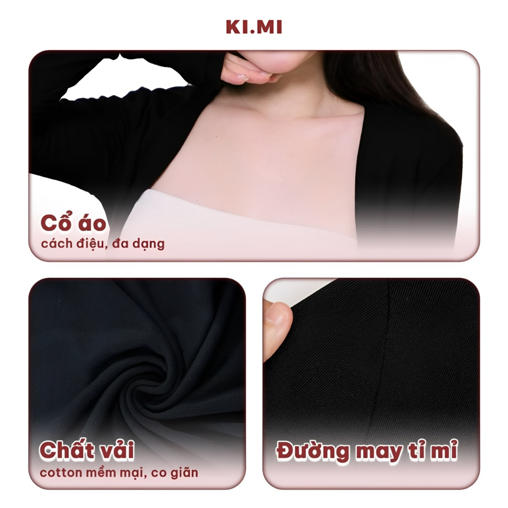 Áo Khoác Cardigan Nữ Dáng Vừa Form Suông Nhẹ Chất Liệu Cotton Mềm Mại Mặc Mùa Hè