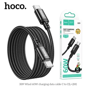 Dây sạc nhanh typec to typec 60w Hoco X89 cáp sạc bọc dù dài 2m