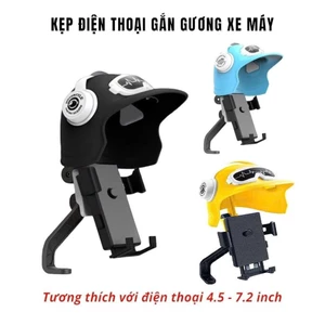 Kẹp điện thoại HT507 gắn xe máy có ô che tiện lợi,giá đỡ điện thoại bằng kim loại gắn xe máy có dù che nắng mưa cực chắc