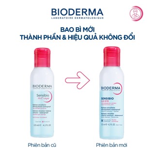 Tẩy trang mắt môi Micellar 2 lớp thế hệ mới: Sạch thoáng & Mềm ẩm Bioderma Sensibio H2O Eye - 125ml