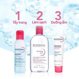 Tẩy trang mắt môi Micellar 2 lớp thế hệ mới: Sạch thoáng & Mềm ẩm Bioderma Sensibio H2O Eye - 125ml