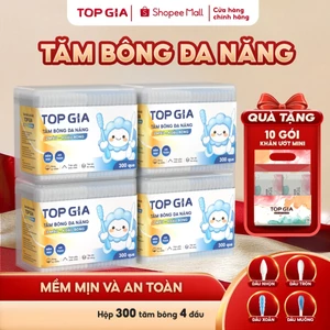 Bông ngoáy tai Topgia tăm bông cotton mềm mịn bản cao cấp 4 đầu đa năng