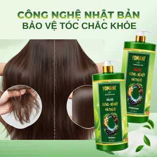 Dầu Xả Gừng, Bồ Kết & Hà Thủ Ô YOMANI 1600ML- Giảm Gàu Ngứa, Hỗ Trợ Mọc Tóc, An Toàn Lành Tính