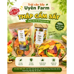Trái cây sấy thập cẩm hàng nguyên miếng giòn rụm đặc sản Đà Lạt, rau củ sấy thập cẩm. (Đặc sản Đà Lạt)