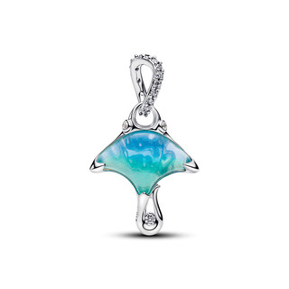 [Pandora Cycle D26] Charm Treo Pandora Bạc Cá Đuối Manta Xanh Đại Dương