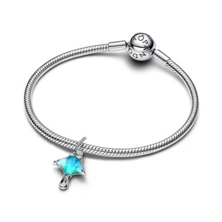 [Pandora Cycle D26] Charm Treo Pandora Bạc Cá Đuối Manta Xanh Đại Dương