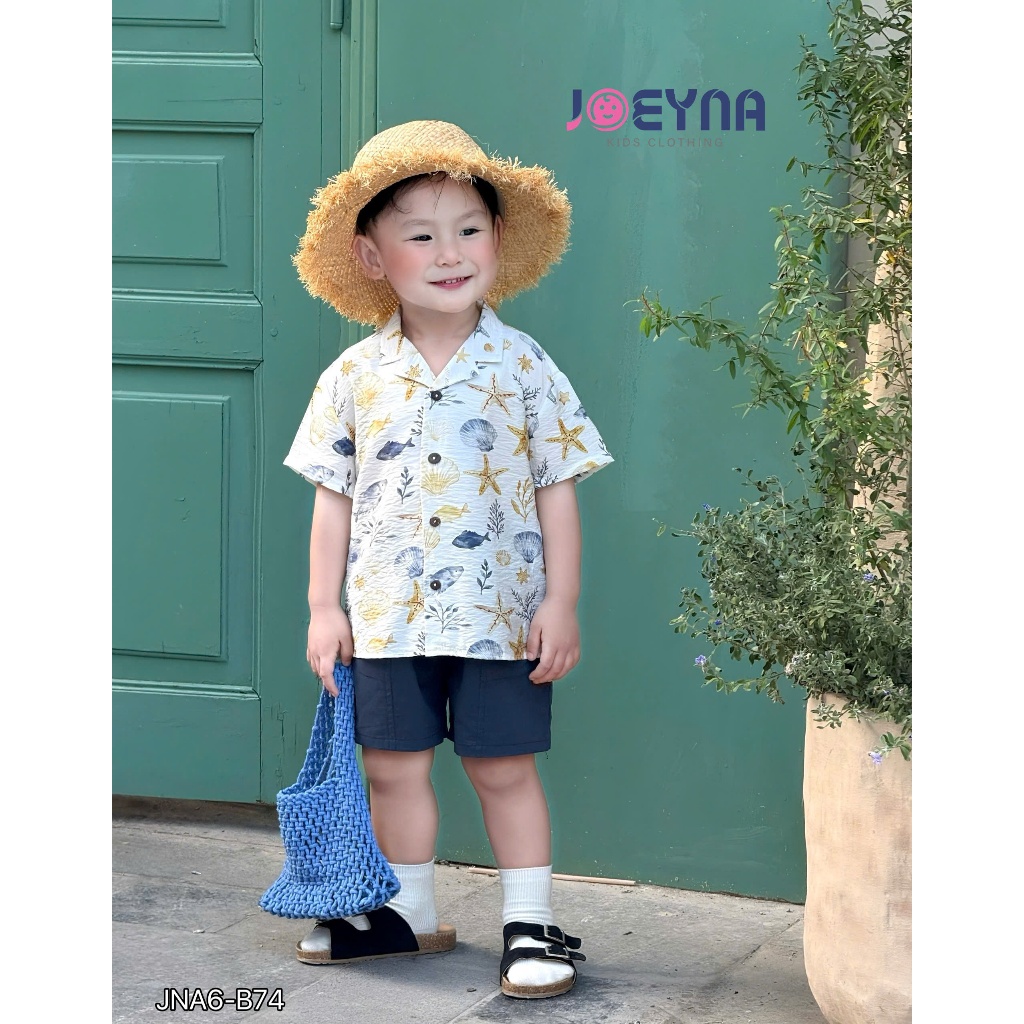 Set bộ đi biển Joeyna B74 vỏ ốc san hô cho bé 8-24kg