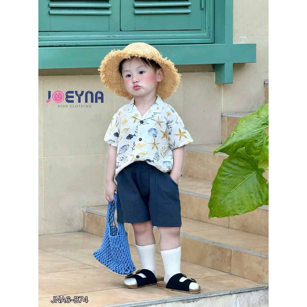 Set bộ đi biển Joeyna B74 vỏ ốc san hô cho bé 8-24kg