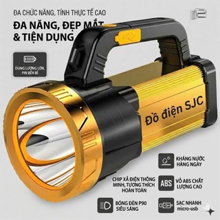Đèn pin siêu sáng LED P70 : kiêm sạc pin điện thoại ,  chống nước, chiếu xa 500m, pin sạc USB
