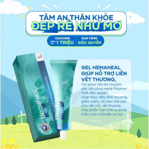 Gel Hemaheal giúp hỗ trợ liền vết thương tuýp 5g