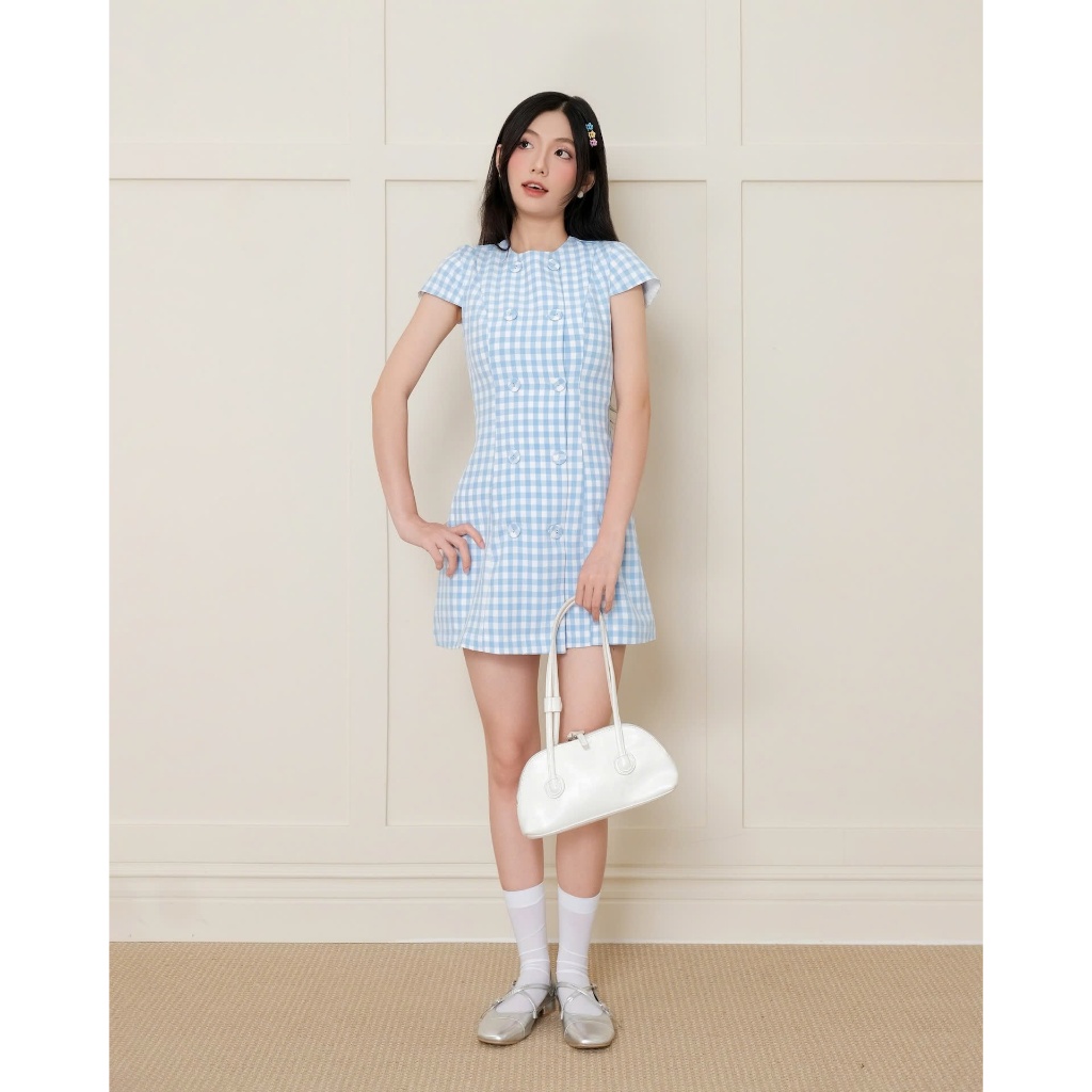 Đầm Nữ SUFALL DRESS  Phối Nút Bọc Thanh Lịch Dạo Phố, Hẹn Hò SECODEE