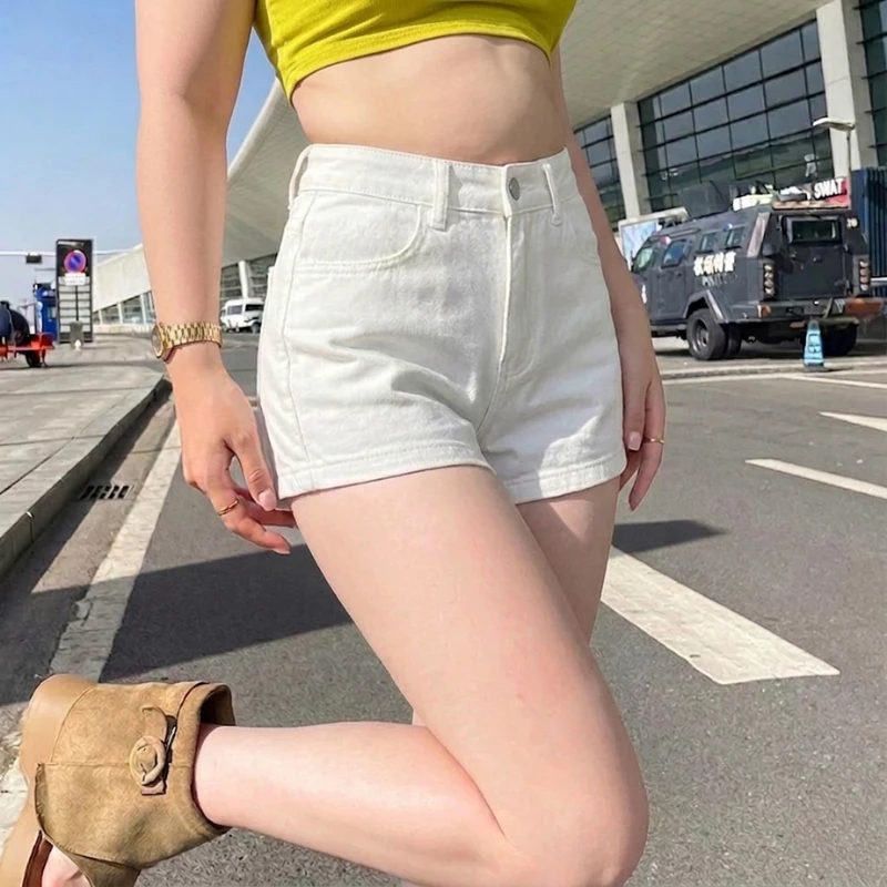 Quần Short Jean Nữ Trơn Bigsize 40-90kg, Quần Đùi Nữ Ngắn Trơn Lưng Cao thời trang DIEUTRANG_FASHION MS1088