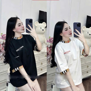 Áo Thun Nam Nữ Logo Bê Rờ Cổ Phối Sọc Bo Tay Siêu Đẹp Chất Vải Cotton Mát Mịn Girl Phố Boy Phố