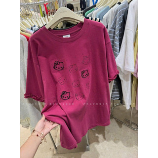 Áo Phông Kitty Hồng Đậm Tay Bèo KAB [Sẵn Ship]