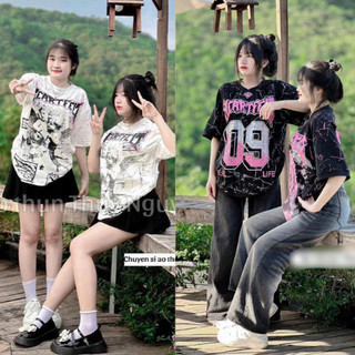 Áo Thun Cổ Tròn 3D Thời Trang, Áo Phông Nam Nữ Dáng Rộng Tay Lỡ