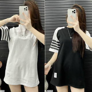 Áo thun Thom 4 sọc phối vai thiết kế hot trend