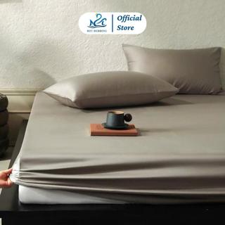 Bộ ga giường và vỏ gối Tencel 60s HELINA - bộ gồm 1 ga giường và 2 vỏ gối nằm, mềm, mịn, mát - 3 món