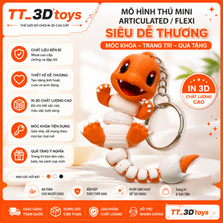 Móc Khóa Thú Mini Articulated Flexi In 3D – Mô Hình Khớp Linh Hoạt Siêu Dễ Thương