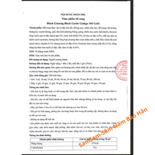 Nước Hắc Sâm Trầm Hương 365 Gold (Black Red Ginseng Agarwood 365 Gold)