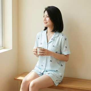 Bộ Pijama Lụa Nữ Họa Tiết Cún Xinh Tay Ngắn Quần Short Mặc Nhà Dễ Thương Cao Cấp [THỎ BƯỚM]