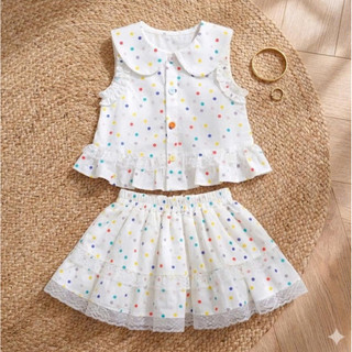 Rập giấy A0 ( không phải quần áo may sẵn) sét áo cổ lá sen chân váy size 1-10