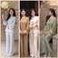 Pháp phục gấm tencel ánh kim nút cài vàng An Nhiên | Đồ Lam An Nhiên
