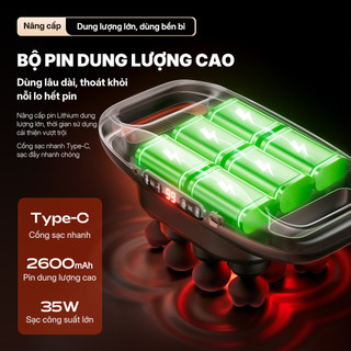 Máy Massage Trị Liệu VTT 10 Đầu Đệm, Chườm Nóng Tác Động Sâu, Giảm Đau Thắt Lưng Và Cải Thiện Lưu Thông Máu S12-10R