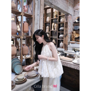 [ HÀNG SẴN ] Set Áo Yếm Ren Dáng Rộng mix Quần Lụa Suông Dáng Dài, Set Đồ Nàng Thơ Phù Hợp ( Đi Chơi… ) CÉLA