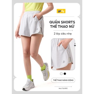 [COOLER & CLOSER] Quần short nữ thể thao YODY siêu nhẹ 2 lớp WAJT26S002
