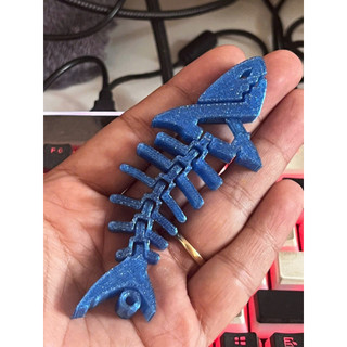Móc Khóa Xương Cá 3D In Cao Cấp - Đồ Chơi Trang Trí Cá Tính