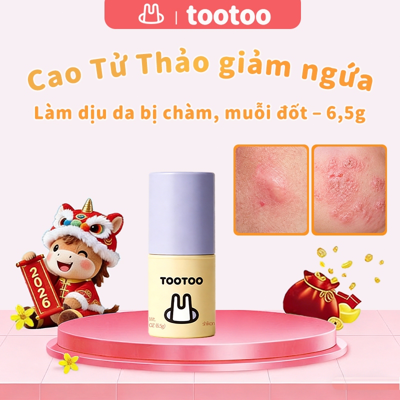 tootoo Thanh sáp dưỡng da làm dịu và bảo vệ giảm ngứa, 8 lần hoạt chất Tử thảo dưỡng ẩm da 6.5g