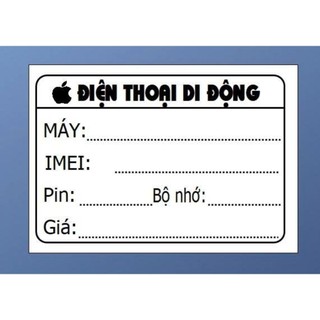 100 tem PVC dán điện thoại, thông tin bảo hành, đặt biệt tháo ra ko để lại keo trên máy KT 5x3,5cm