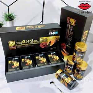 Cao hắc sâm đông trùng hạ thảo nấm linh chi hàn quốc, hộp 4 lọ x 240g - Korean black red ginseng gold