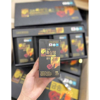 [ Nội Địa Hàn ] Cao hắc sâm đông trùng hạ thảo nấm linh chi hàn quốc, hộp 4 lọ x 240g - Korean black red ginseng gold