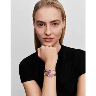 [Pandora Cycle D26] Charm Treo Pandora Bạc Hoa Dâm Bụt - Sắc Hồng Rực Rỡ