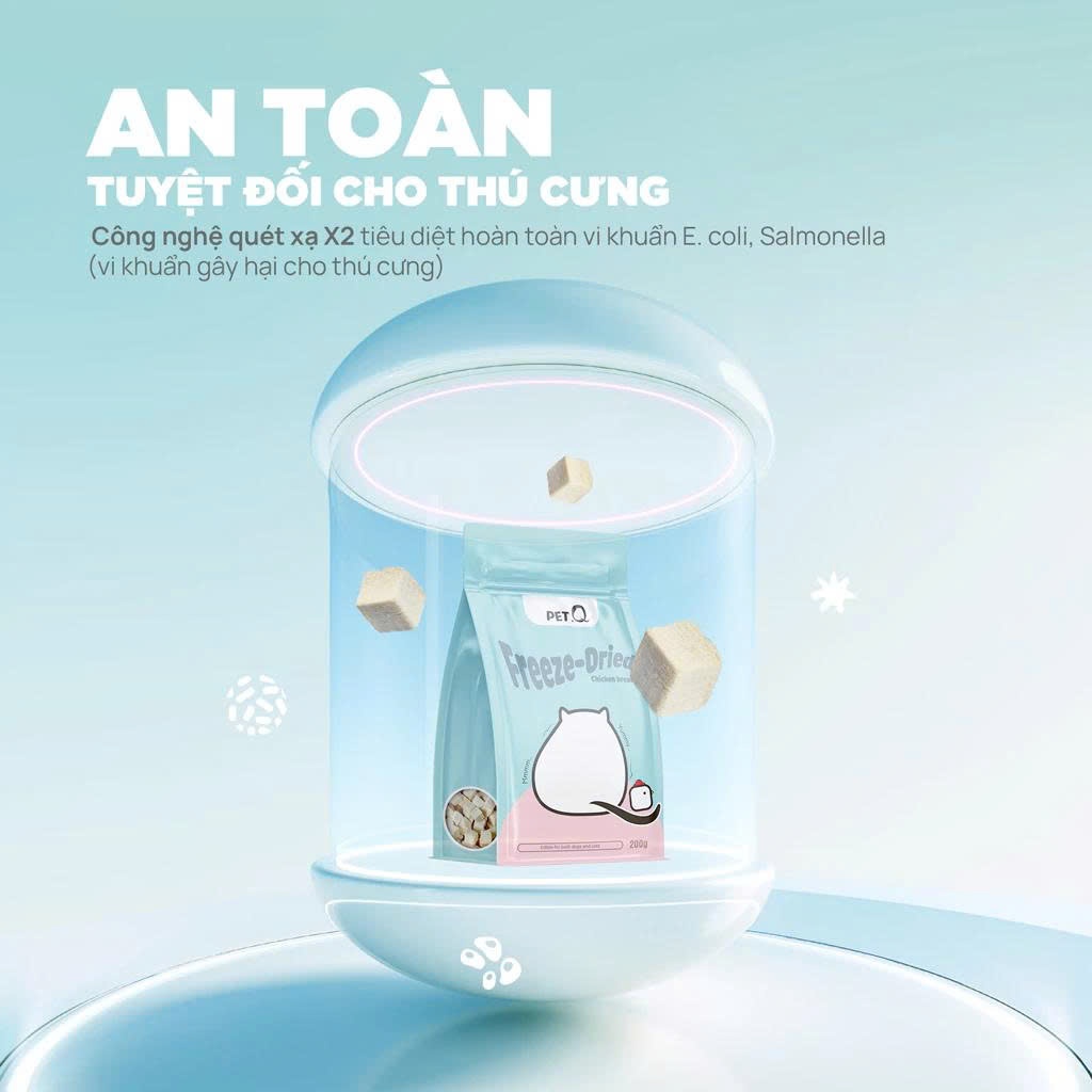 Thức ăn đông khô PET cho chó mèo, Viên gà sấy thăng hoa, Snack Ức gà Cỏ mèo Lòng đỏ trứng Gan gà