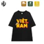 Áo thun UNISEX in chữ '' Việt Nam '' OVERSIZE form rộng nam nữ in hình VIỆT NAM chất Cotton mềm mịn