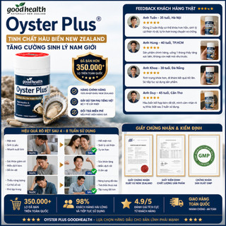 Viên uống Oyster Plus Goodhealth giúp bổ sung kẽm và dưỡng chất cho nam giới hỗ trợ sinh lý nam giới
