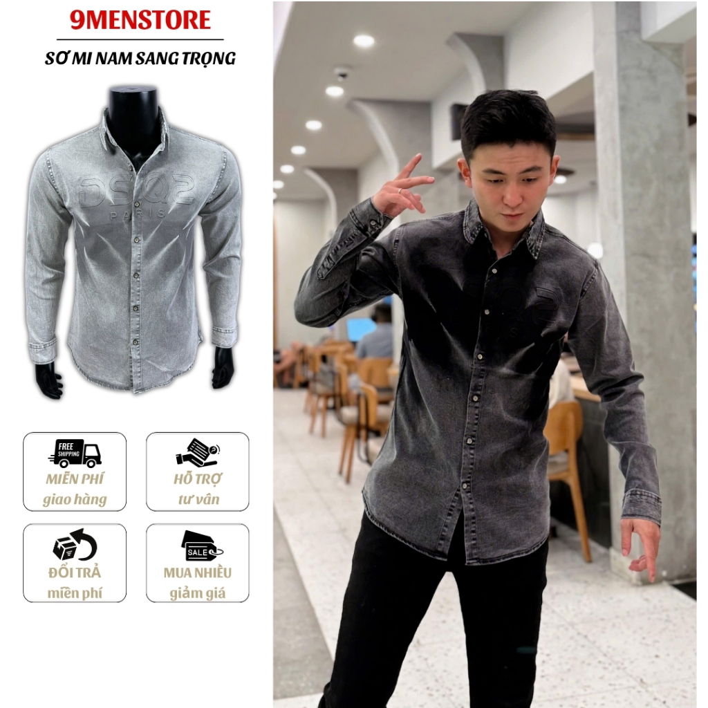 Sơ Mi Nam Vải Cotton Wash Hàn Quốc Cao Cấp Thấm Hút Mồ Hôi Sang Trọng 010