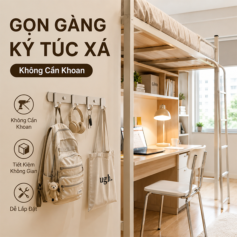 𝐎𝐥𝐢𝐟𝐞 Móc Treo Quần Áo Đa Năng Móc Treo Quần Áo Dán Trường Móc Dán Treo Đồ Chịu Lực Cây Treo Quần Áo Trong Phòng