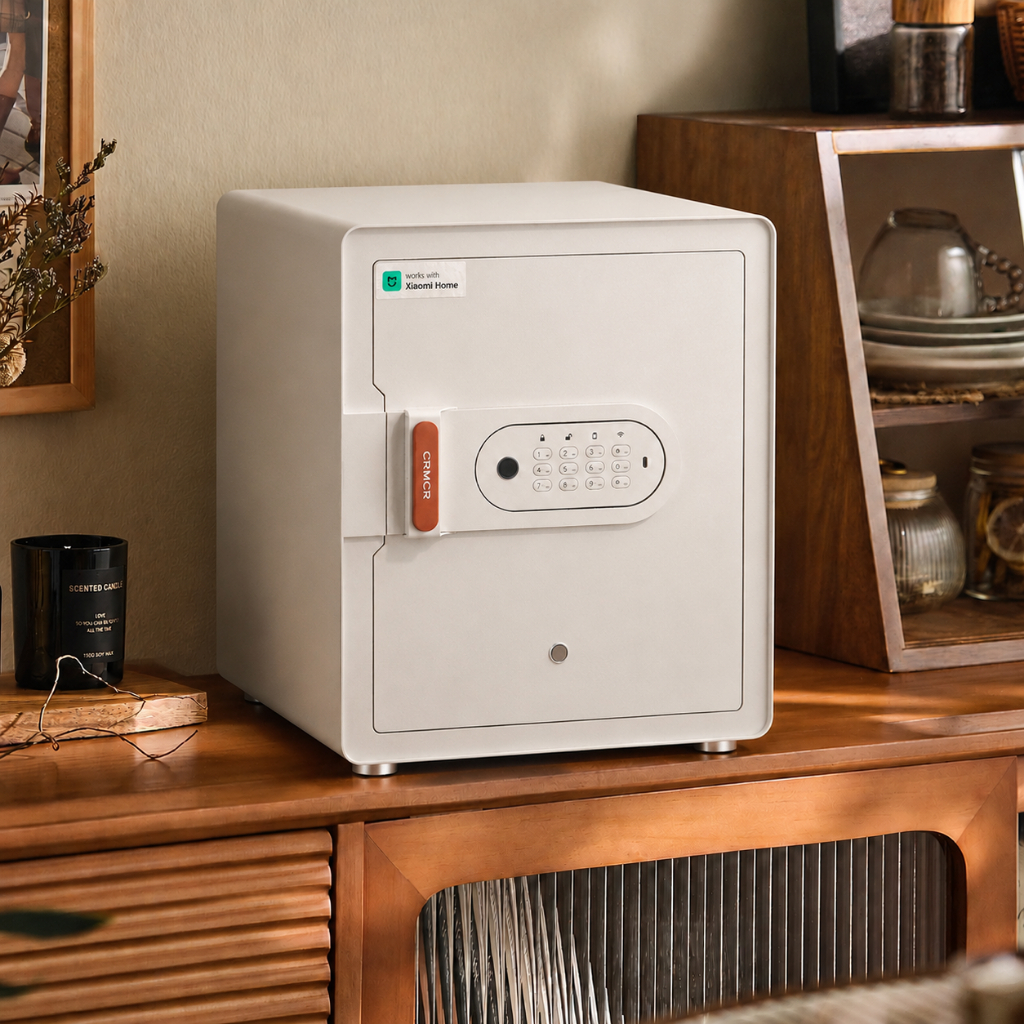 Két Sắt Xiaomi CRMCR 45MS Thông Minh Vân Tay Định Danh Người Mở Cảnh Báo Trộm Qua Điện Thoại Trọng lượng 35Kg
