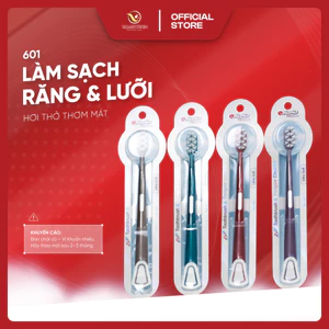 KAKA No.601 Bàn Chải Đánh Răng - Lông Mềm Có Cạo Lưỡi Sạch Hơi Thở Êm Nướu Chăm Sóc Răng Miệng Dùng Hằng Ngày