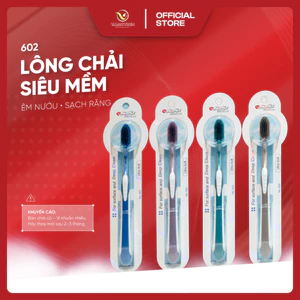 KAKA No.602 Bàn Chải Đánh Răng - Lông Siêu Mềm Êm Nướu Làm Sạch Sâu Chăm Sóc Răng Miệng Dùng Hằng Ngày