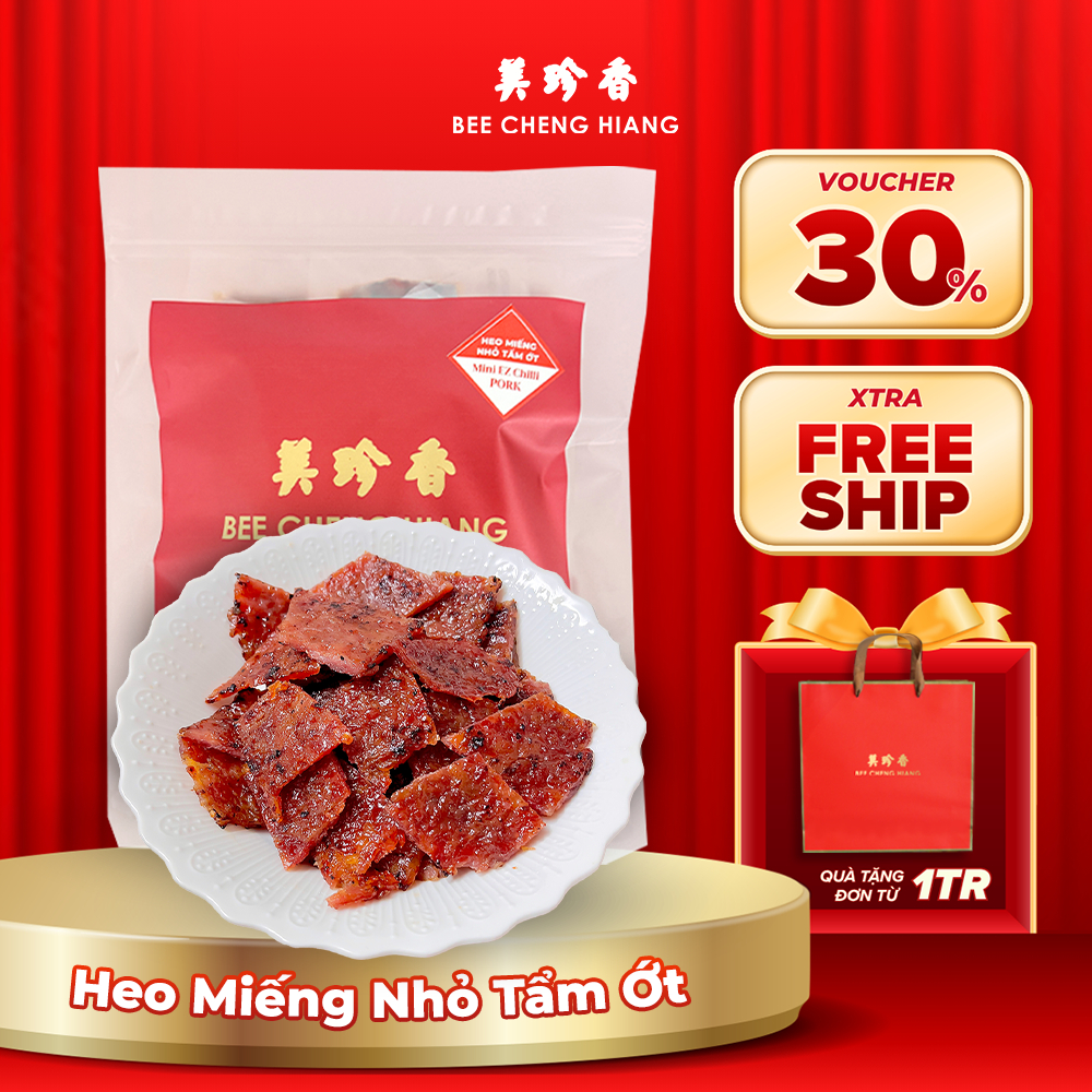 Heo miếng nhỏ tẩm ớt Bee Cheng Hiang - Mini EZ Chilli Pork - Singapore Bakkwa